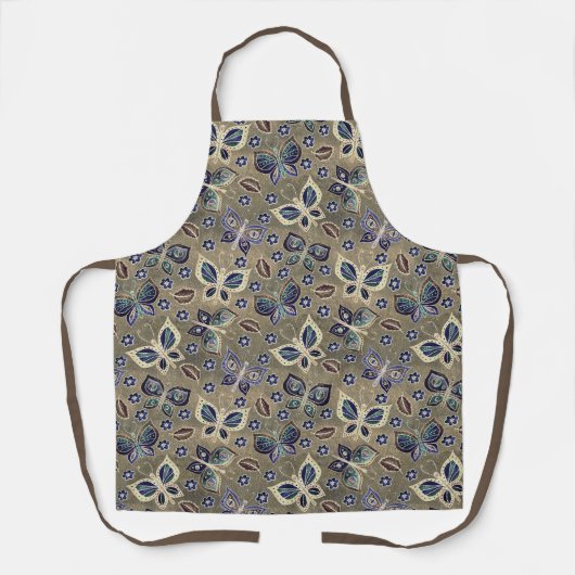 Whimsical Blue Butterfly Schürze (Vorderseite)
