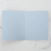 Whimsical Blue Celestial Baby Dusche Karte (Innenseite)