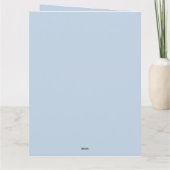 Whimsical Blue Celestial Baby Dusche Karte (Rückseite)