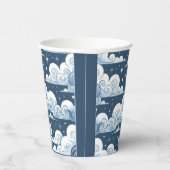 Whimsical Blue Celestial Pappbecher (Rechts)