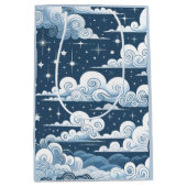 Whimsical Blue Celestial Vielen Dank Mittlere Geschenktüte (Vorderseite)