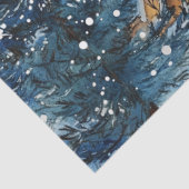 Whimsical Blue Christmas Gnome & Snowflakes Seidenpapier (Detail)