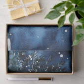 Whimsical Blue Christmas Gnome & Snowflakes Seidenpapier (Geschenk)