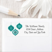 Whimsical Blue Christmas Ornaments Trio (Insitu)