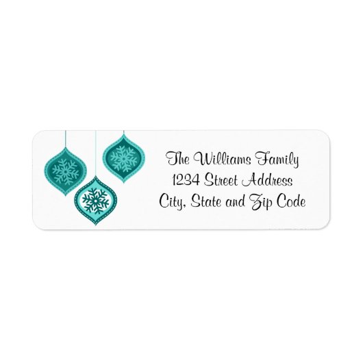 Whimsical Blue Christmas Ornaments Trio (Vorne)