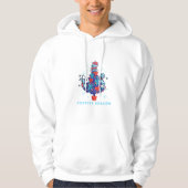 Whimsical Blue Christmas Tree Hoodie (Vorderseite)