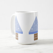 Whimsical Blue Christmas Trees Kaffeetasse (Vorderseite Links)
