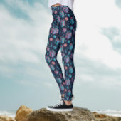 Whimsical Blue Colorful Geschenke Weihnachtsmuster Leggings