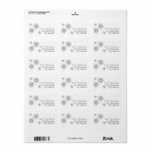 Whimsical Blue Daisies Adressaufkleber (Vorne)