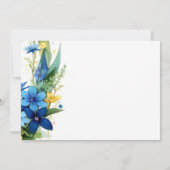 Whimsical Blue Deer Theme Baby Dusche Einladung (Rückseite)