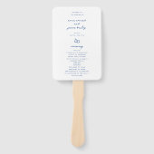 Whimsical Blue Doodle Wedding Program Fächer (Vorderseite)