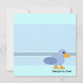 Whimsical Blue Ducks Baby Ducks Einladung (Rückseite)