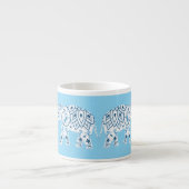 Whimsical Blue Elephants Espresso Cup Espressotasse (Vorderseite)