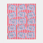 Whimsical Blue Fish Sardine Print Fleecedecke (Vorderseite)