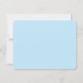 Whimsical Blue Floral Blooms Chic Boy Baby Dusche Dankeskarte (Rückseite)