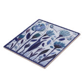 Whimsical Blue Floral Blume Fliese (Seite)