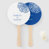 Whimsical Blue Geblüht Fächer (Vorne und Hinten)