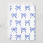 Whimsical Blue Hand Drawn Tee Party Brautparty Einladung (Rückseite)