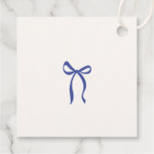 Whimsical, Blue Hand gezogen Hochzeit danke Geschenkanhänger (Rückseite)