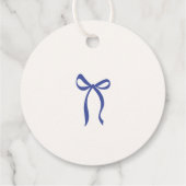 Whimsical, Blue Hand gezogen Hochzeit danke Geschenkanhänger (Rückseite)