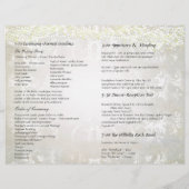 Whimsical Blue Heart Leaf Tree Hochzeitsprogramm (Rückseite)