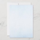 Whimsical Blue Hot Air Ballon Baby Boy Dusche Einladung (Rückseite)