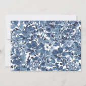 Whimsical Blue Oaster Bunny Hen Chicks Ei Hunt Einladung (Rückseite)