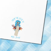 Whimsical Blue Owl Personalisiert Teacher Notepad Notizblock