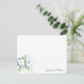 Whimsical Blue Pea in Pod Garden Baby Boy Dusche Dankeskarte (Stehend Vorderseite)