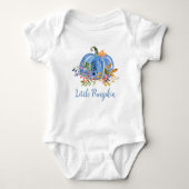 Whimsical Blue Pumpkin Baby Baby Strampler (Vorderseite)