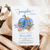 Whimsical Blue Pumpkin Baby Dusche Einladung