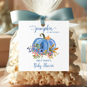 Whimsical Blue Pumpkin Baby Dusche Geschenkanhänger