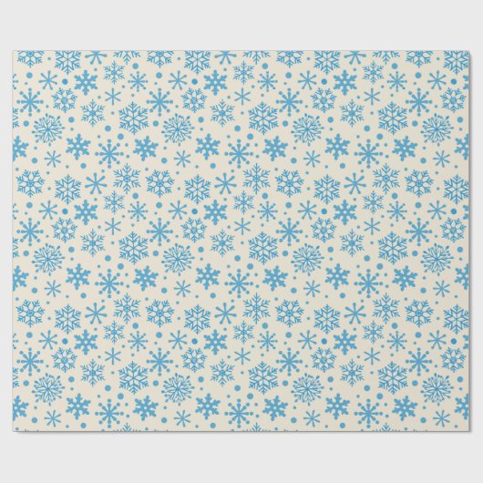 Whimsical Blue Snowflakes Weihnachtsgeschenk Geschenkpapier (Flach)