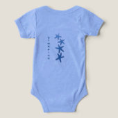 Whimsical Blue Starfish Nautical Coastal (Design Rückseite)