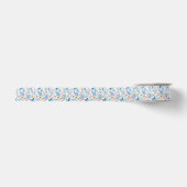 Whimsical Blue Summer Tropical Wildblumen Ripsband (Vorderseite)