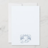 Whimsical Blue Swan Romantic Wedding Invitation Einladung (Rückseite)