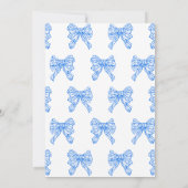 Whimsical Blue Tee Hand Drawn Brautparty Einladung (Rückseite)