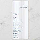 Whimsical Blue Wedding Platzkarte Menu Menükarte (Vorderseite)