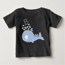 Whimsical Blue Whale Bow Krawatte Monogram Baby Bo