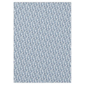 Whimsical Blue White Bunny Rabbit Floral Muster Tischdecke (Vorderseite)