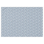 Whimsical Blue White Bunny Rabbit Floral Oaster Tischdecke (Vorderseite (Horizontal))