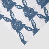 Whimsical Blue & White Bunny Rabbit Ostermuster Seidenpapier (Detail)