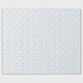 Whimsical Blue Wildblume Field Nature Lover Geschenkpapier (Flach)