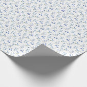 Whimsical Blue Wildblume Field Nature Lover Geschenkpapier (Ecke)