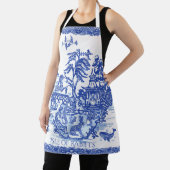 Whimsical Blue Willow Isle of Rabbits Tierspass Schürze (InSitu)