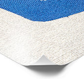 Whimsical Blue Yellow Watercolor Dreamer Cubes Abs Fotodruck (Ecke)