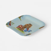 Whimsical Bluebird und Birdhouse Niedlich Spring Pappteller (Gewinkelt)