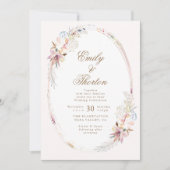 Whimsical Blume Bohemisch Hochzeitseinladung Einladung (Vorderseite)