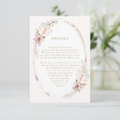 Whimsical Blume Bohemische Hochzeitkarte RSVP Karte (Stehend Vorderseite)