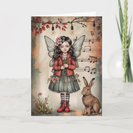 Whimsical Blume Fairer Grußkarte Karte